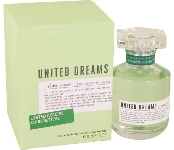 Perfume Dreams Live free Benetton - 80ml - Mujer - Eau De Toilette